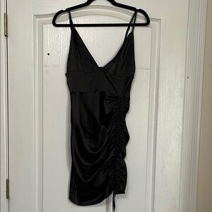 Nastygal Black Satin Dress - US size 6